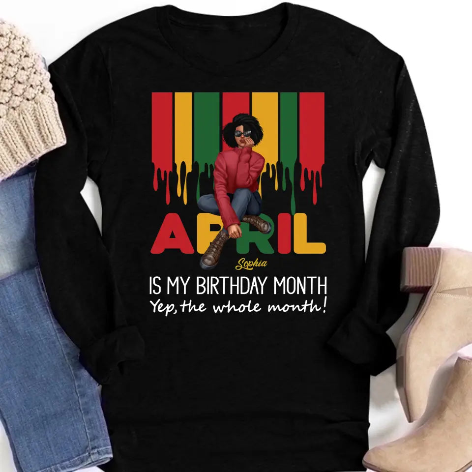 April Birthday Shirt, Custom Birthday Shirt, Queens Are Born In April, April Birthday Shirts For Woman, April Birthday Gifts