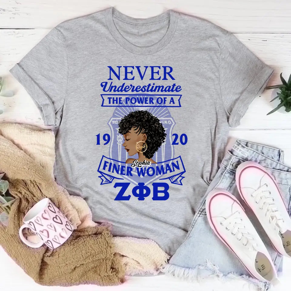 Never Underestimate The Power Of A Finer Woman Shirt
