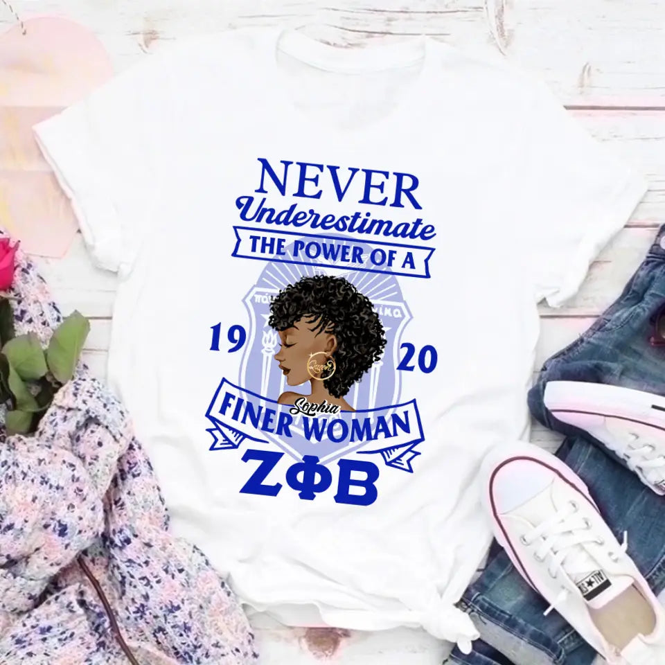 Never Underestimate The Power Of A Finer Woman Shirt