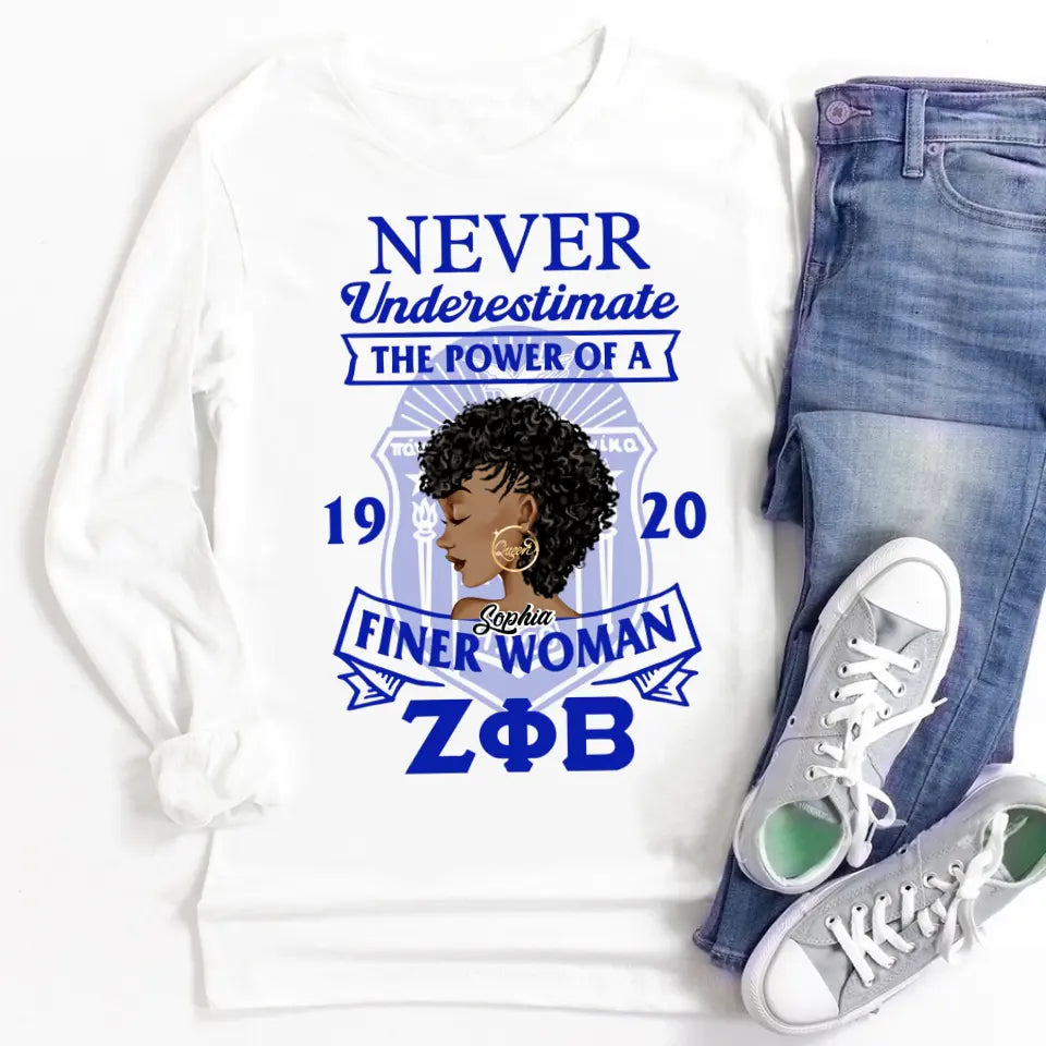 Never Underestimate The Power Of A Finer Woman Shirt