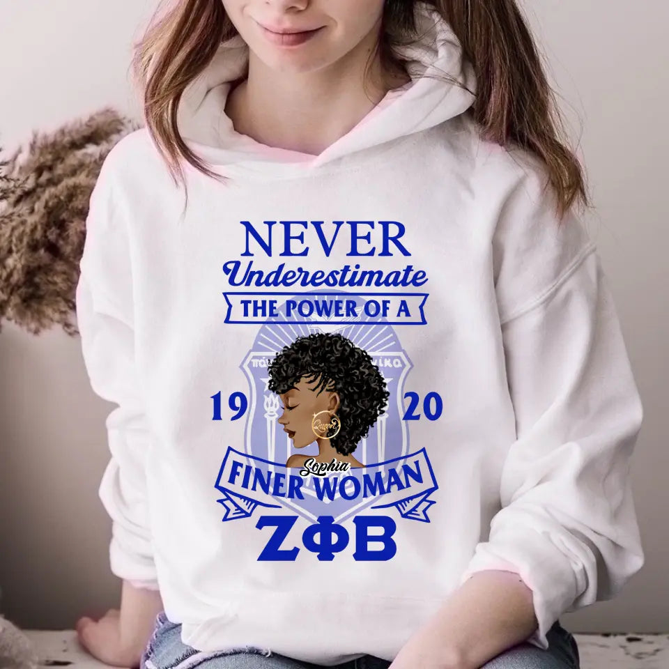 Never Underestimate The Power Of A Finer Woman Shirt