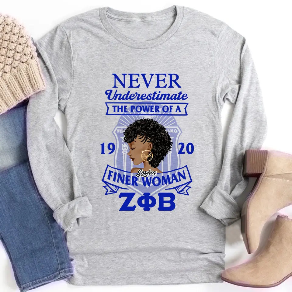 Never Underestimate The Power Of A Finer Woman Shirt