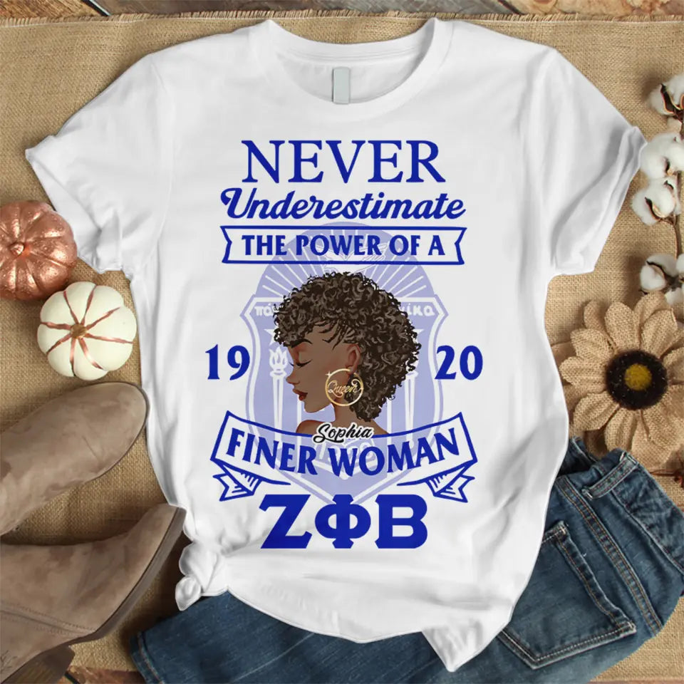 Never Underestimate The Power Of A Finer Woman Shirt