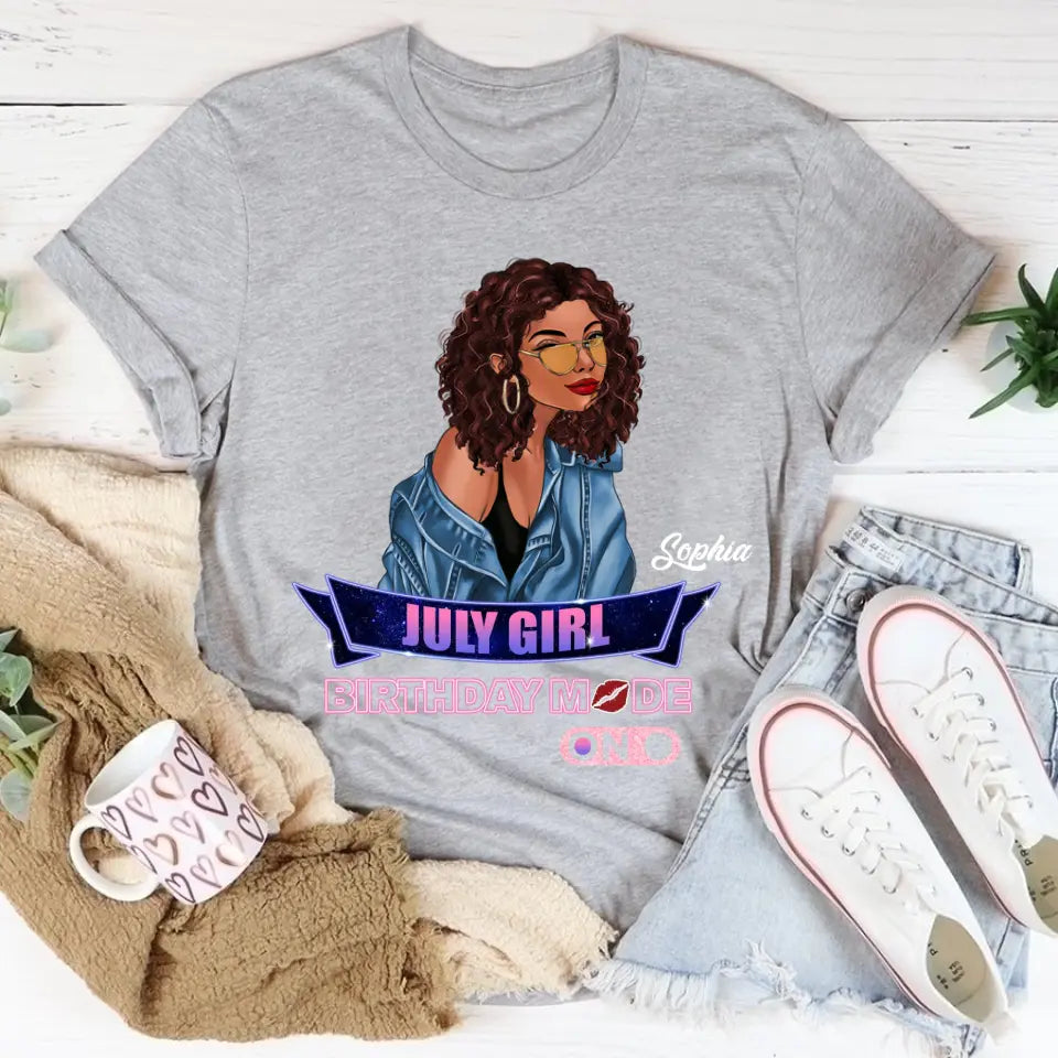 July Birthday Shirt, Custom Birthday Shirt, Queens Born In July, July Birthday Shirts For Woman, July Birthday Gifts, July Girl Birthday Mode on-YPT-ALK