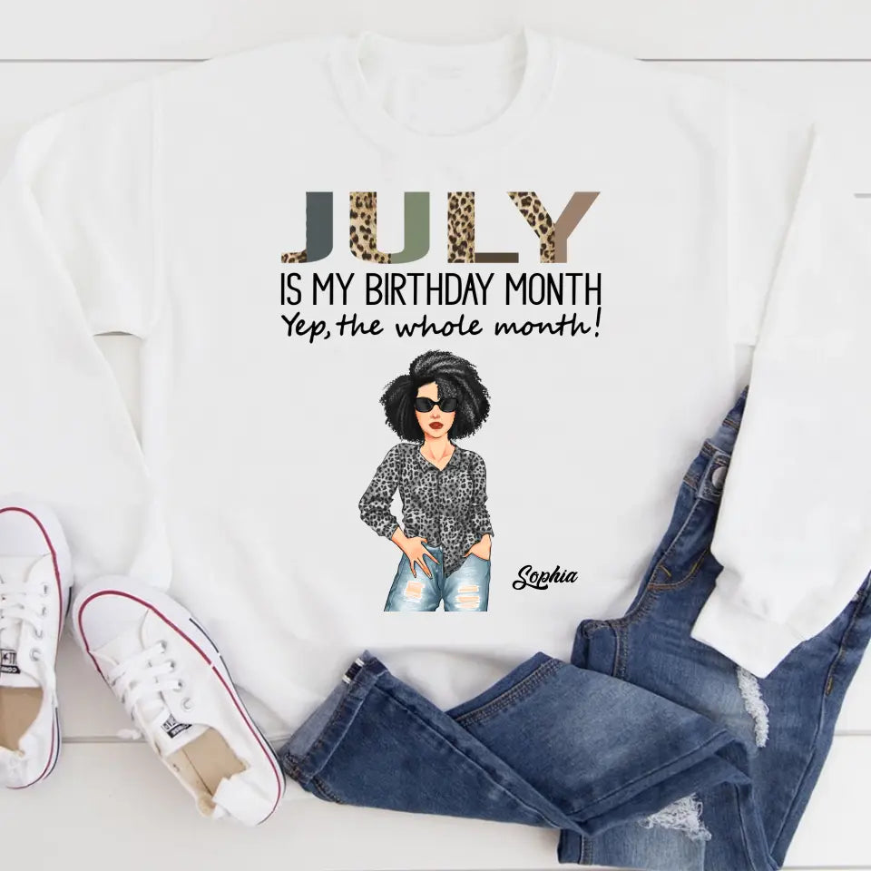 July Birthday Shirt, Custom Birthday Shirt, Queens Born In July, July Birthday Gifts, July shirts for Woman-YPT-HCT