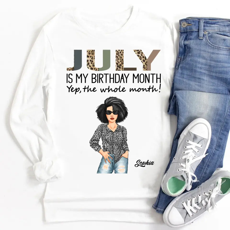 July Birthday Shirt, Custom Birthday Shirt, Queens Born In July, July Birthday Gifts, July shirts for Woman-YPT-HCT