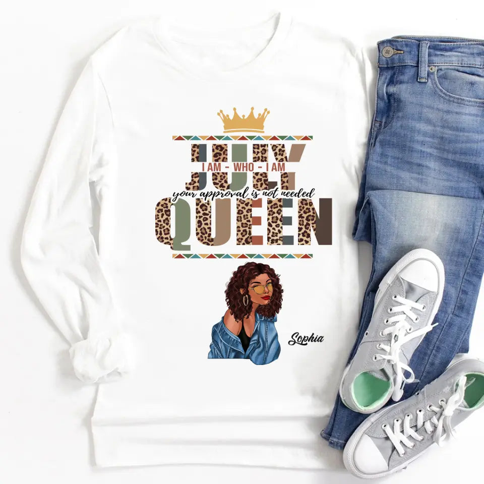 July Birthday Shirt, Custom Birthday Shirt, Queens Born In July, July Birthday Gifts, July shirts for Woman-YPT-ALK