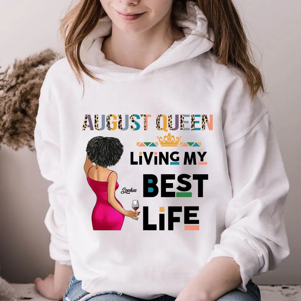 August Birthday Shirt, Custom Birthday Shirt, Queens Born In August, August Birthday Shirts For Woman, August Birthday Gifts - YPT-ALK