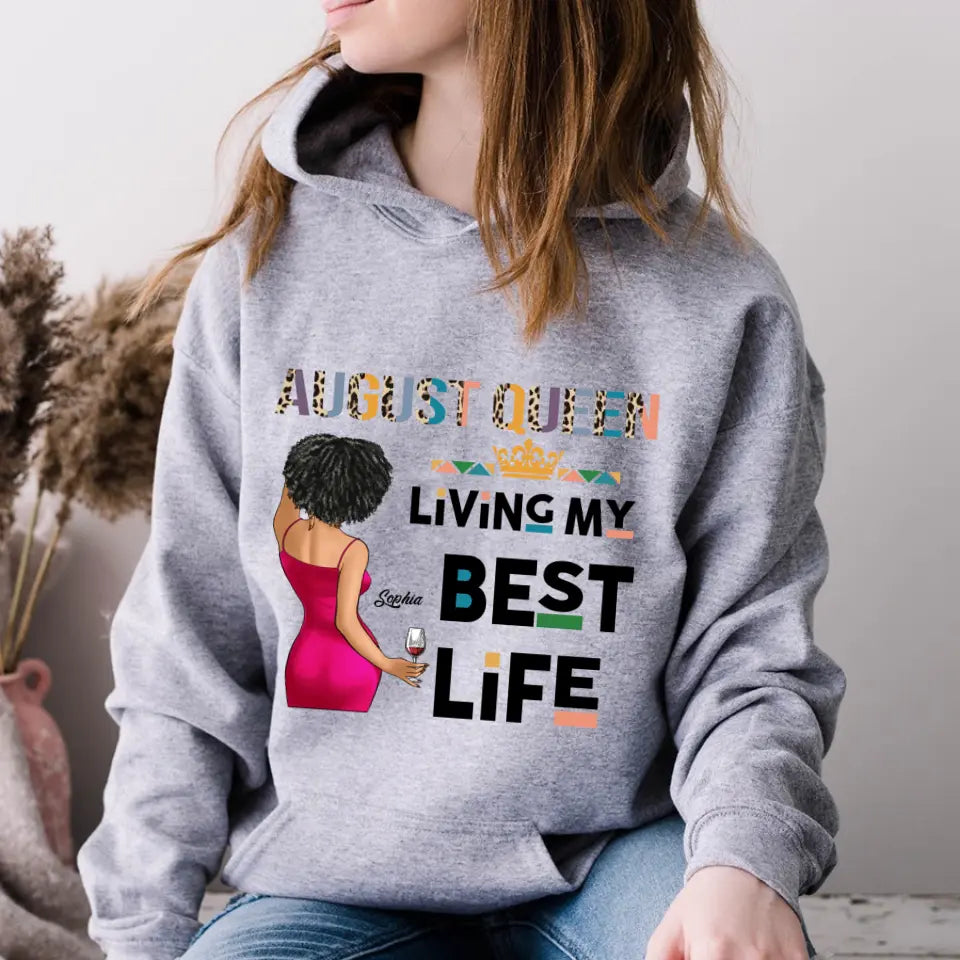 August Birthday Shirt, Custom Birthday Shirt, Queens Born In August, August Birthday Shirts For Woman, August Birthday Gifts - YPT-ALK