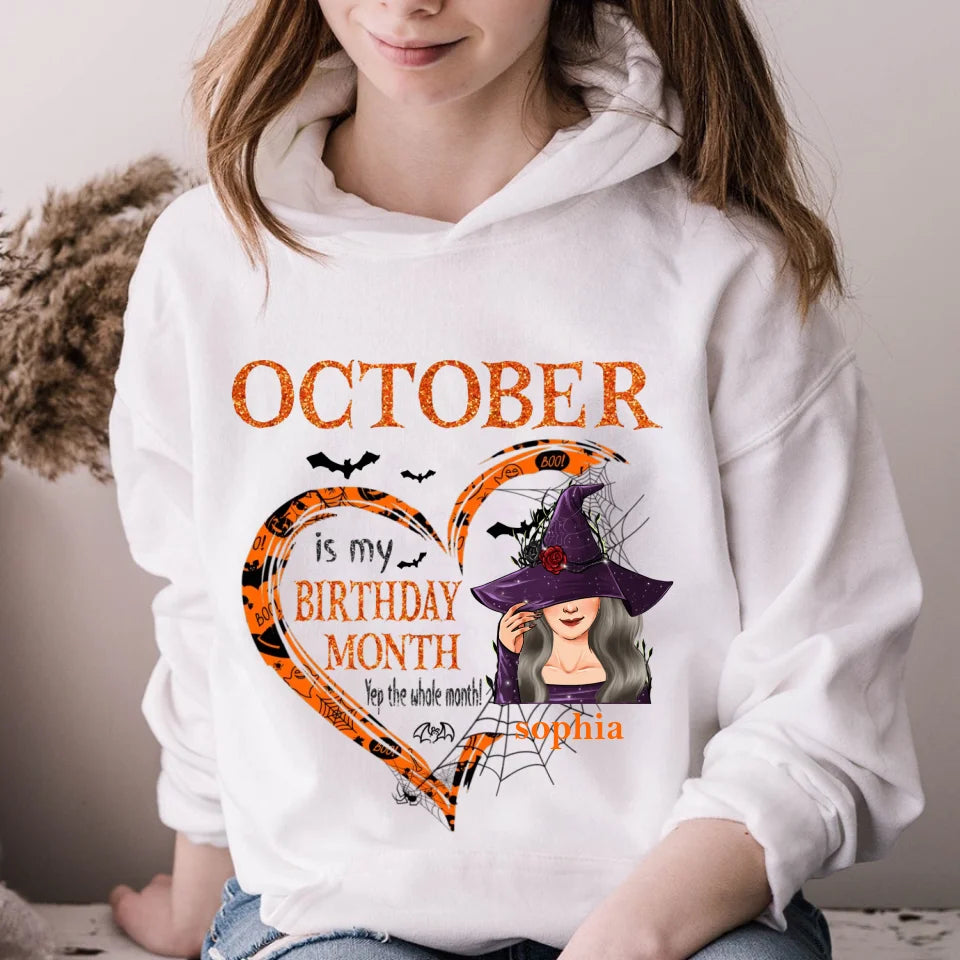 Personalized October Birthday Shirt, Custom Birthday Shirt, Queens was Born In October, October Birthday Shirts For Woman, October Birthday Gifts-YPT-ALK