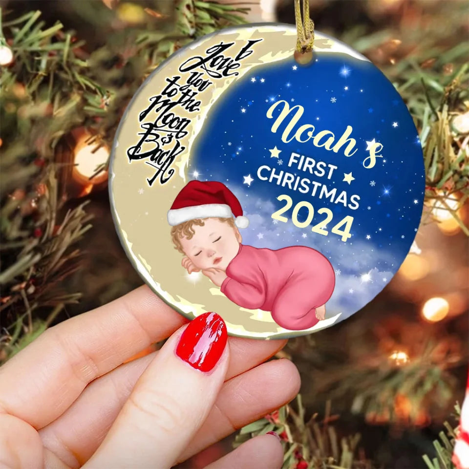 Personalized Baby First Christmas Ornament 2024, 1st Christmas Ornament 2024 Baby, Baby Girl Boy First Christmas Ornament, Babys First Christmas Ornament, First Christmas Ornament Gifts