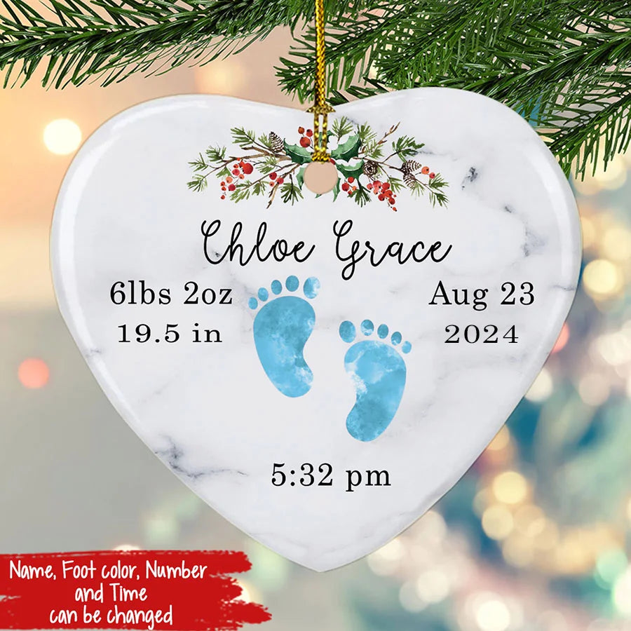 Customized Baby First Christmas Ornament 2024, Baby Girl Boy First Christmas Ornament, 1st Christmas Ornament 2024 Baby, Babys First Christmas Ornament, Babys 1st Christmas Ornament