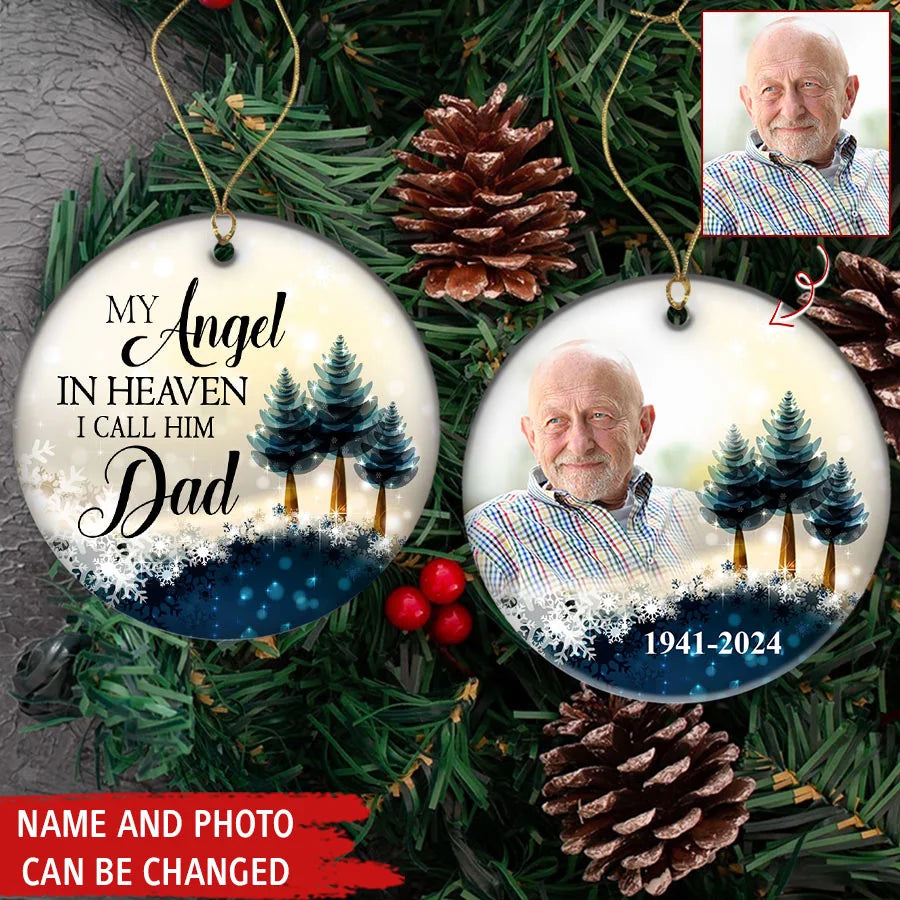 Personalized Memorial Ornaments for Loss of Loved One, Memorial Christmas Ornament, Loved One Memorial Gifts, Cardinal Christmas Ornaments, Remembrance of Loss Dad Mom