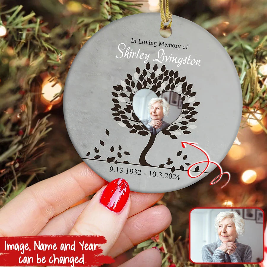 Personalized Memorial Christmas Ornaments, Memorial Ornaments with Picture, Memorial Gift, Customized Memorial Ornaments with Photo Picture, Loved One Memorial Gifts, Remembrance Ornament