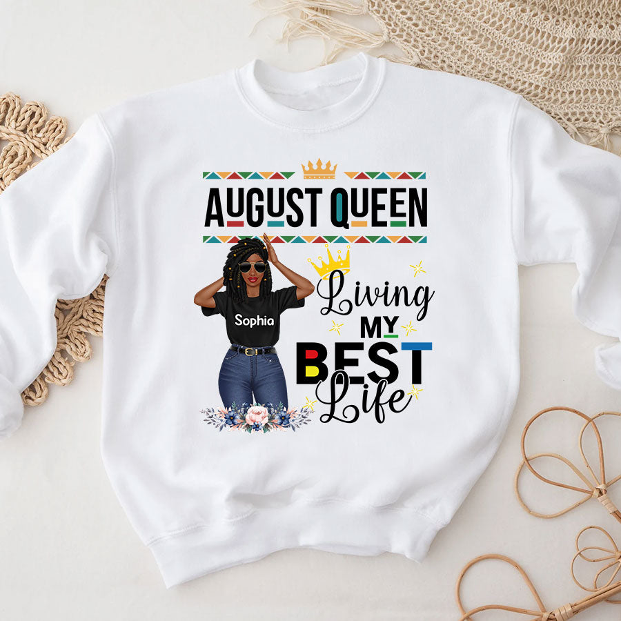 Custom Birthday Shirt, Queen was born In August, August Birthday Shirts For Woman, August Birthday Gifts, August Is My Birthday Month