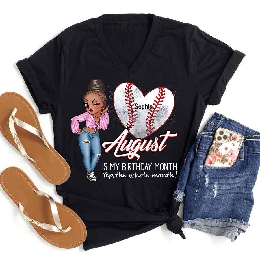 August Birthday Shirt, Custom Birthday Shirt, Queens Born In August, August Birthday Gifts, August Is My Birthday Month