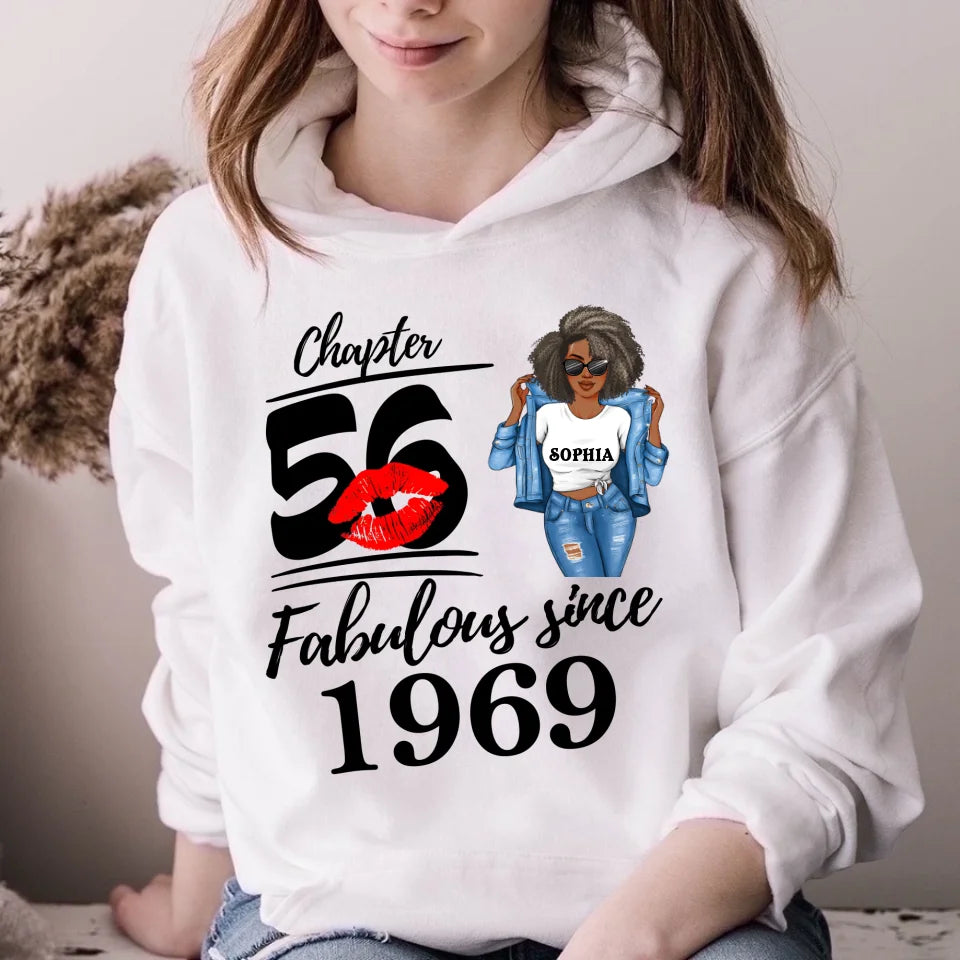 Chapter 56, Fabulous Since 1969 56th Birthday Unique T Shirt For Woman, Custom Birthday Shirt, Her Gifts For 56 Years Old , Turning 56 Birthday Cotton Shirt