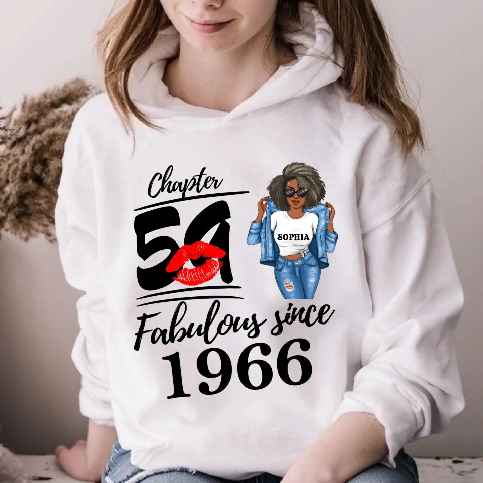Chapter 59, Fabulous Since 1966 59th Birthday Unique T Shirt For Woman, Custom Birthday Shirt, Her Gifts For 59 Years Old , Turning 59 Birthday Cotton Shirt
