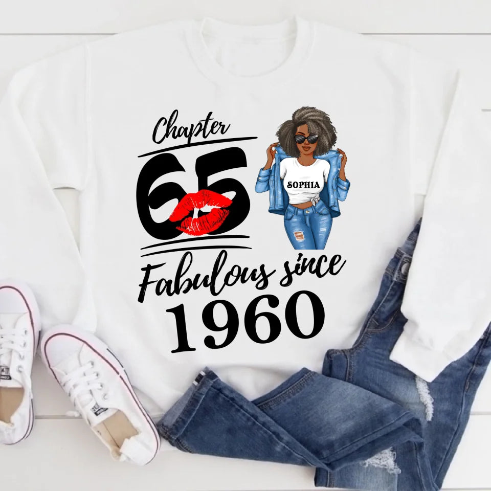 65th Birthday Shirts, Custom Birthday Shirts, Turning 65 Shirt For Women, Turning 65 And Fabulous Shirt, 1960 Shirt, Best Gifts For Women Turning 65