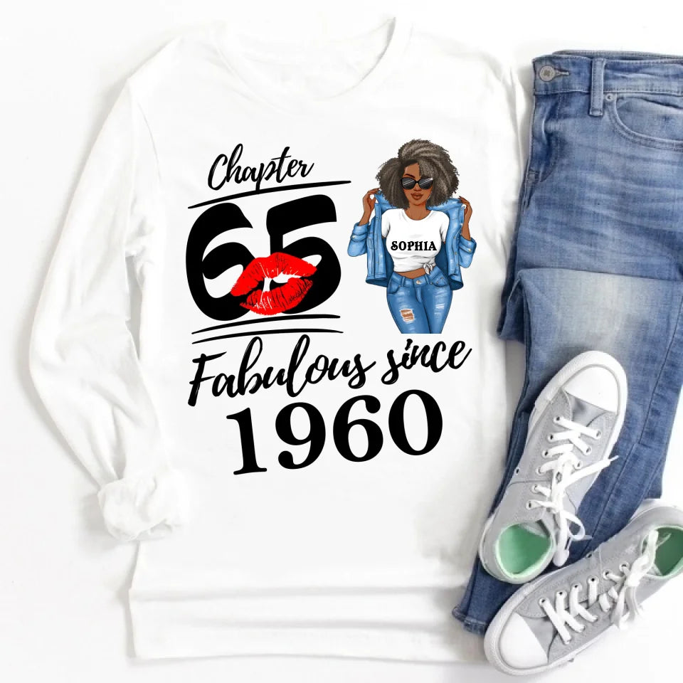 65th Birthday Shirts, Custom Birthday Shirts, Turning 65 Shirt For Women, Turning 65 And Fabulous Shirt, 1960 Shirt, Best Gifts For Women Turning 65