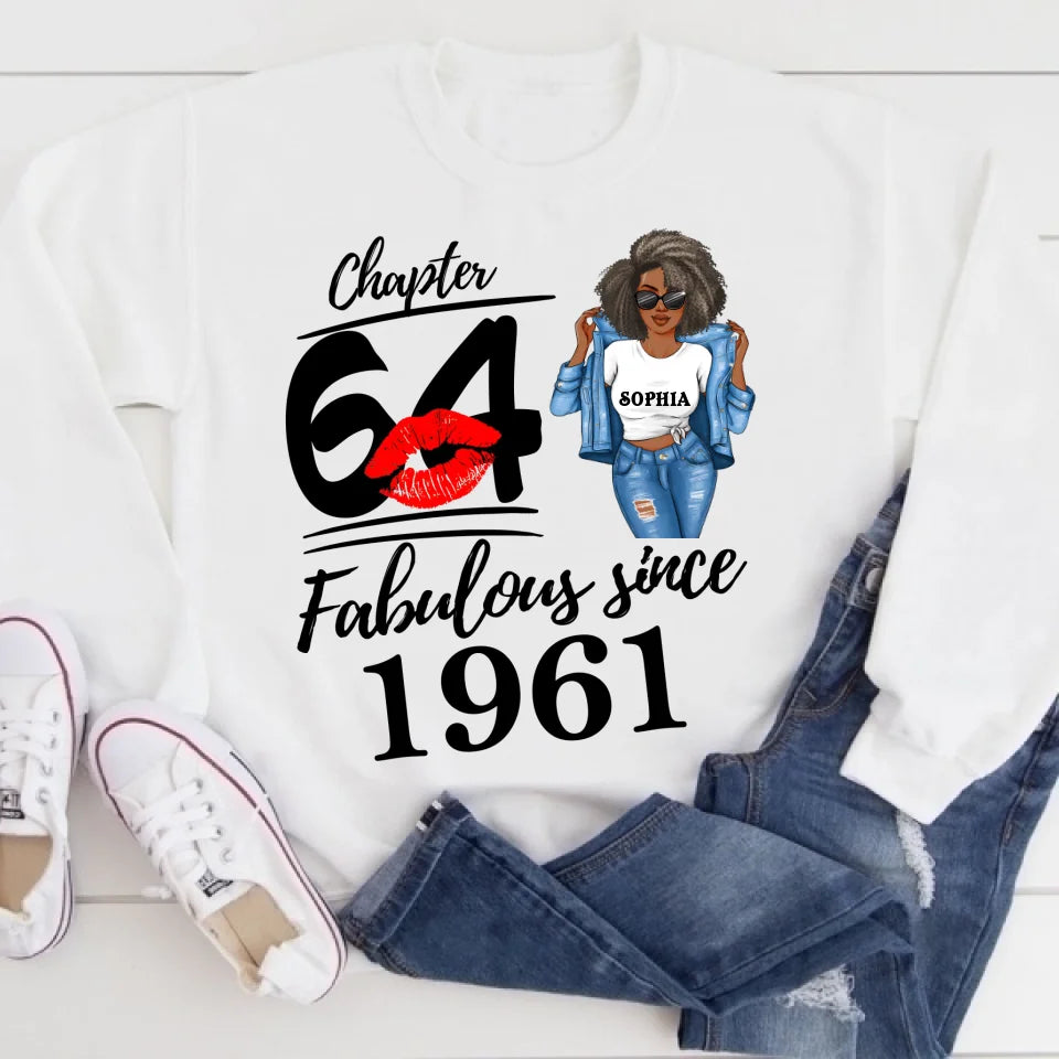64th Birthday Shirts, Custom Birthday Shirts, Turning 64 Shirt For Women, Turning 64 And Fabulous Shirt, 1961 Shirt, Best Gifts For Women Turning 64