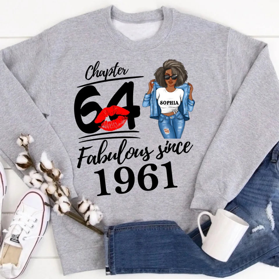 64th Birthday Shirts, Custom Birthday Shirts, Turning 64 Shirt For Women, Turning 64 And Fabulous Shirt, 1961 Shirt, Best Gifts For Women Turning 64