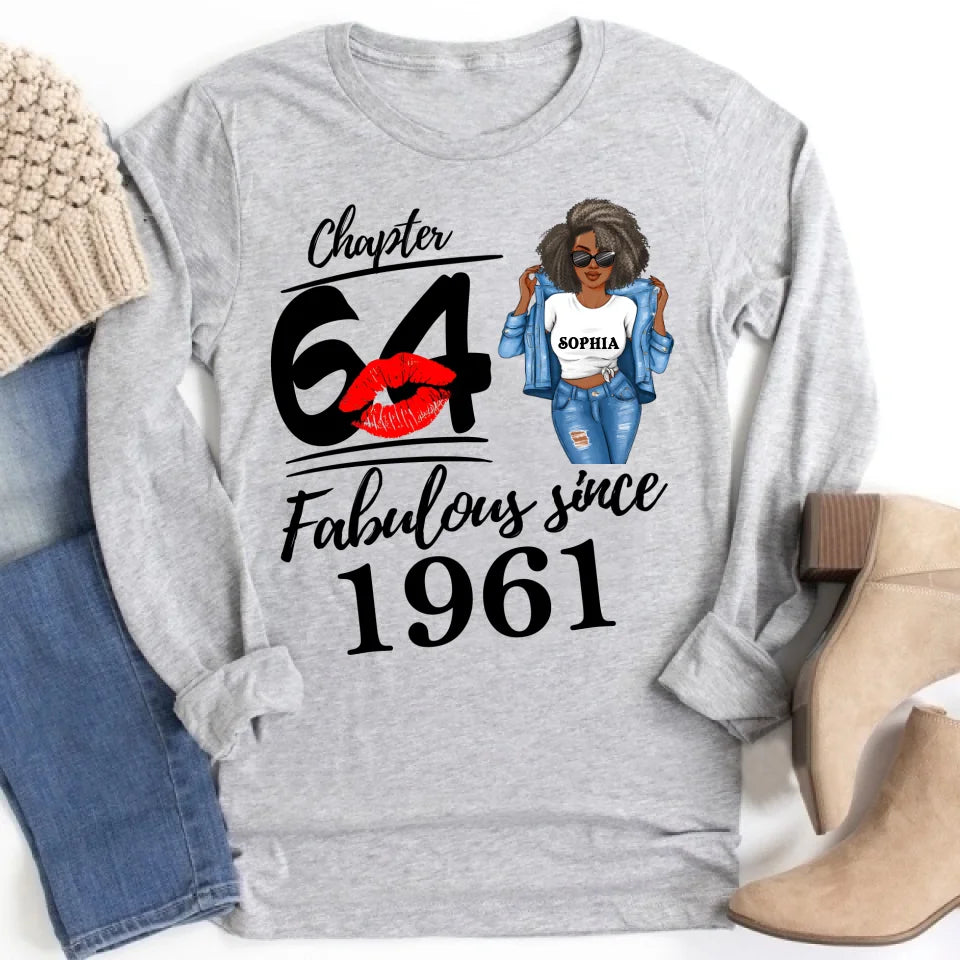 64th Birthday Shirts, Custom Birthday Shirts, Turning 64 Shirt For Women, Turning 64 And Fabulous Shirt, 1961 Shirt, Best Gifts For Women Turning 64
