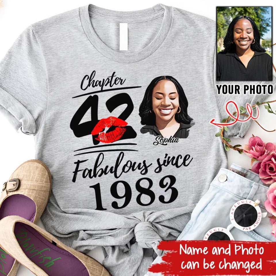 42nd Birthday Shirts, Custom Birthday Shirts, Turning 42 Shirt, Gifts For Women Turning 42, 42 And Fabulous Shirt, 1983 Shirt, 42nd Birthday Shirts For Her