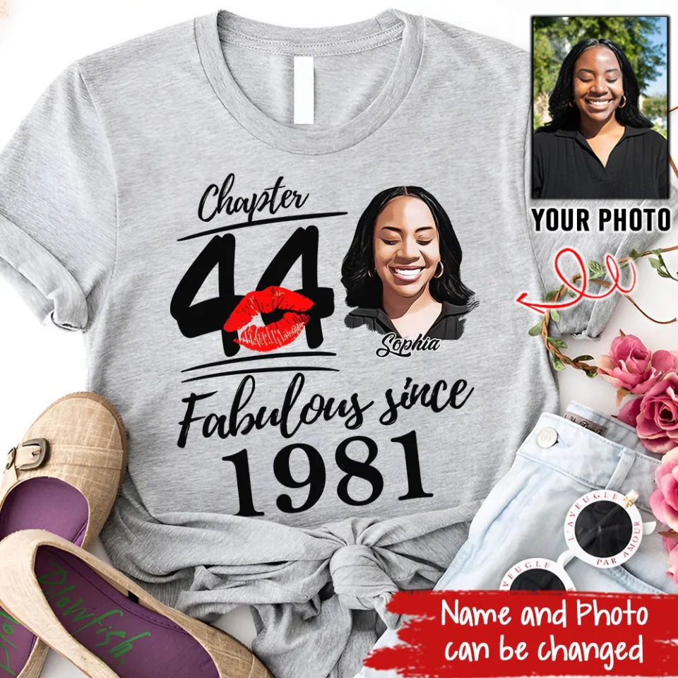 44th Birthday Shirts, Custom Birthday Shirts, Turning 44 Shirt, Gifts For Women Turning 44, 44 And Fabulous Shirt, 1981 Shirt, 44th Birthday Shirts For Her