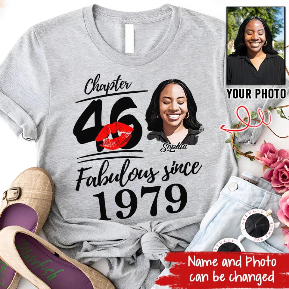 46th Birthday Shirts, Custom Birthday Shirts, Turning 46 Shirt, Gifts For Women Turning 46, 46 And Fabulous Shirt, 1979 Shirt, 46th Birthday Shirts For Her