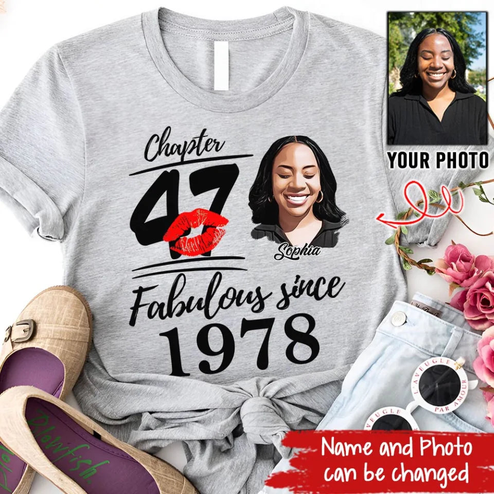 47th Birthday Shirts, Custom Birthday Shirts, Turning 47 Shirt, Gifts For Women Turning 47, 47 And Fabulous Shirt, 1978 Shirt, 47th Birthday Shirts For Her