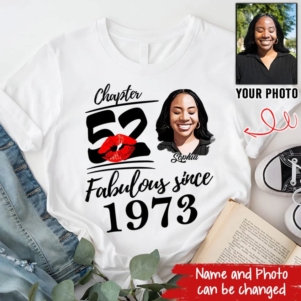 52nd Birthday Shirts, Custom Birthday Shirts, Turning 52 Shirt, Gifts For Women Turning 52, 52 And Fabulous Shirt, 1973 Shirt, 52nd Birthday Shirts For Her