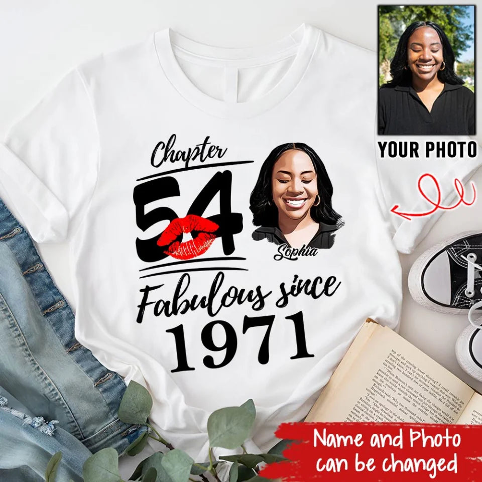 54thBirthday Shirts, Custom Birthday Shirts, Turning 54 Shirt, Gifts For Women Turning 54, 54 And Fabulous Shirt, 1971 Shirt, 54th Birthday Shirts For Her
