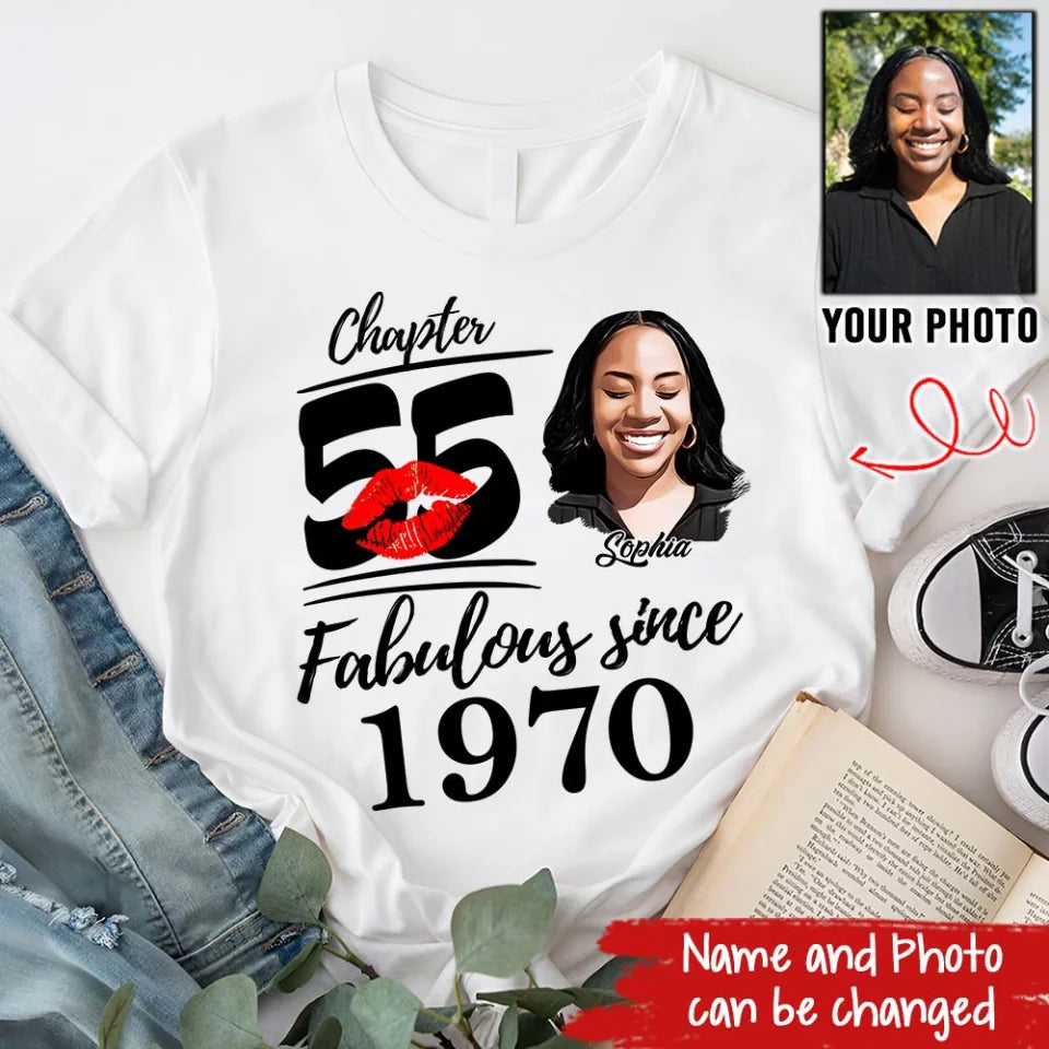 55th Birthday Shirts, Custom Birthday Shirts, Turning 55 Shirt, Gifts For Women Turning 55, 55 And Fabulous Shirt, 1971 Shirt, 55th Birthday Shirts For Her