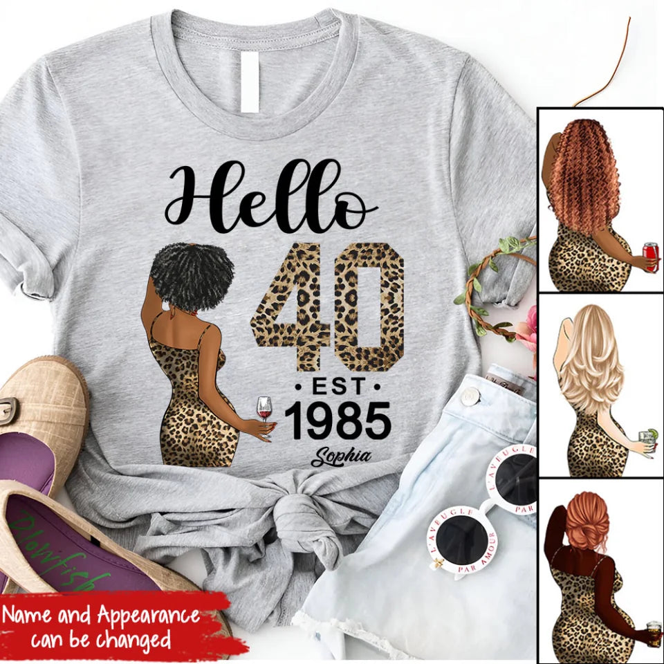 40th Birthday Shirts, Custom Birthday Shirts, Turning 40 Shirt, Gifts For Women Turning 40, 40 And Fabulous Shirt, 1985 Shirt, 40th Birthday Shirts For Her