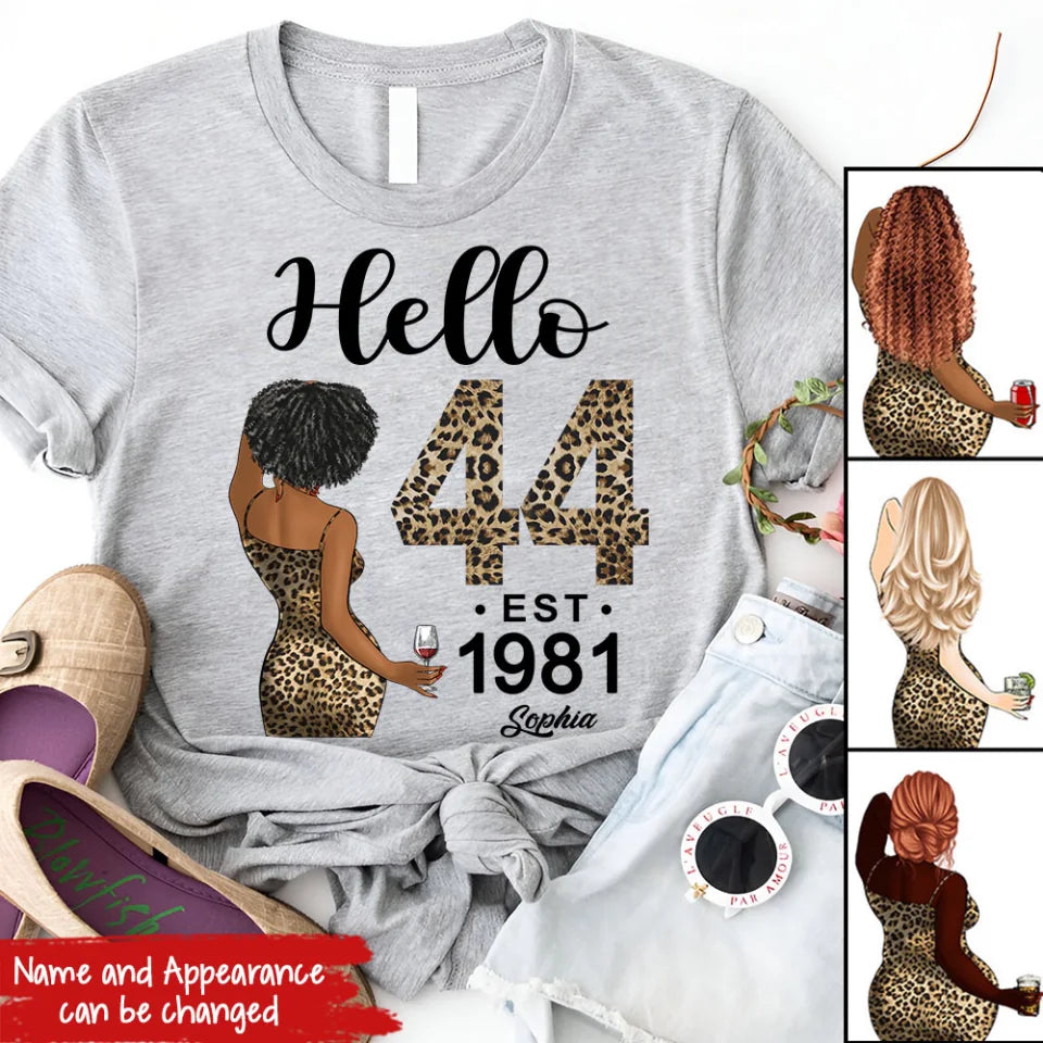 44th Birthday Shirts, Custom Birthday Shirts, Turning 44 Shirt, Gifts For Women Turning 44, 44 And Fabulous Shirt, 1981 Shirt, 44th Birthday Shirts For Her, It's My 44 Birthday