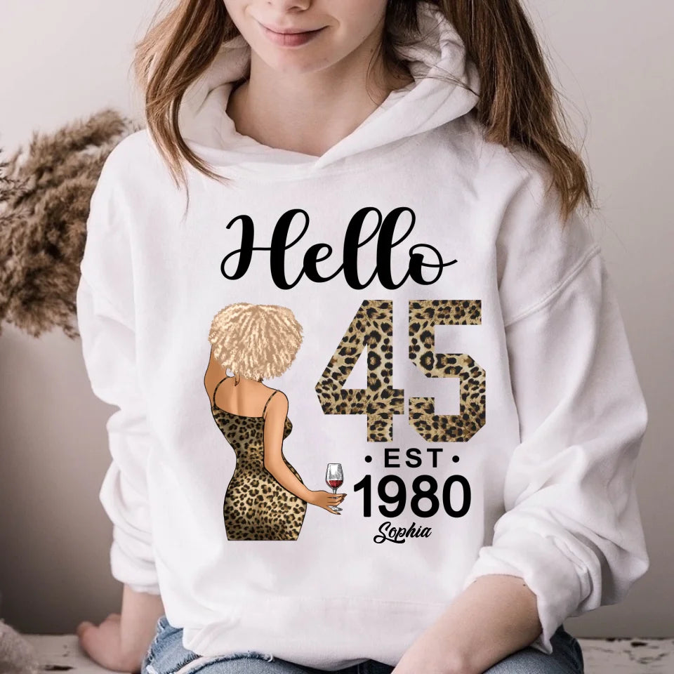 45th Birthday Shirts, Custom Birthday Shirts, Turning 45 Shirt, Gifts For Women Turning 45, 45 And Fabulous Shirt, 1980 Shirt, 45th Birthday Shirts For Her, It&#39;s My 45 Birthday