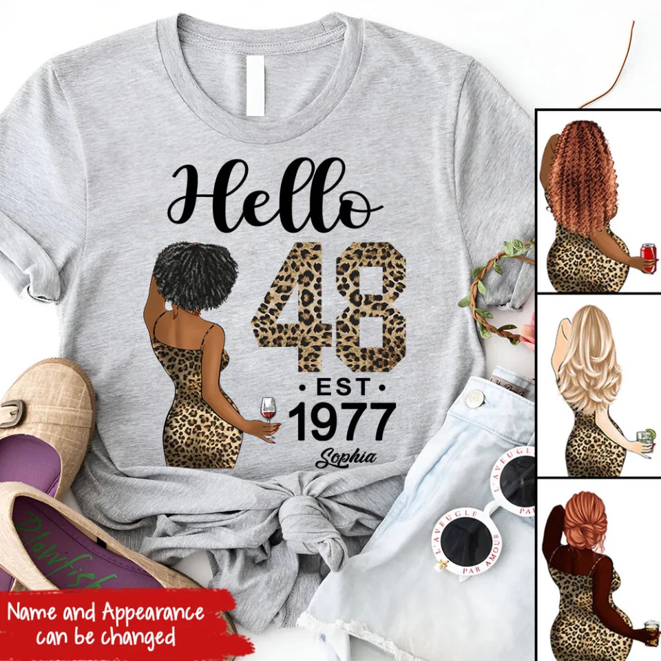 48th Birthday Shirts, Custom Birthday Shirts, Turning 48 Shirt, Gifts For Women Turning 48, 48 And Fabulous Shirt, 1977 Shirt, 47th Birthday Shirts For Her, It's My 48 Birthday