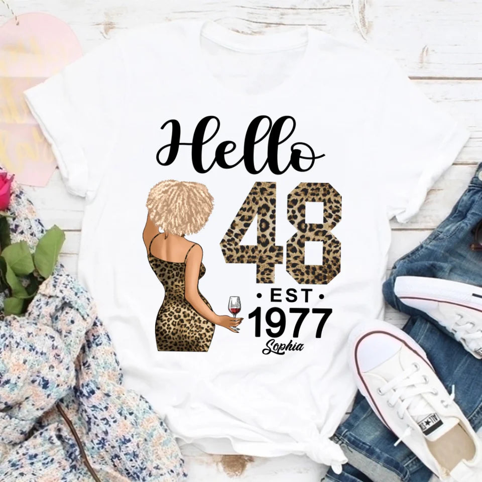 48th Birthday Shirts, Custom Birthday Shirts, Turning 48 Shirt, Gifts For Women Turning 48, 48 And Fabulous Shirt, 1977 Shirt, 47th Birthday Shirts For Her, It&#39;s My 48 Birthday