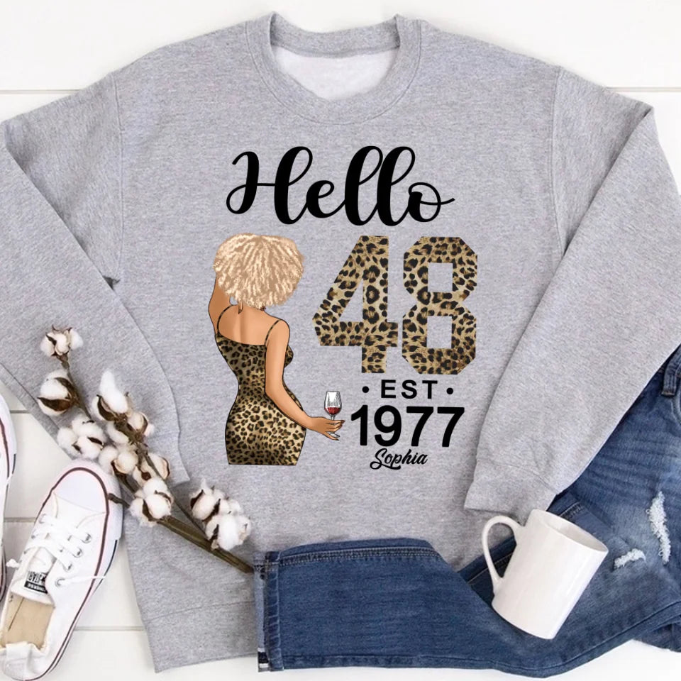 48th Birthday Shirts, Custom Birthday Shirts, Turning 48 Shirt, Gifts For Women Turning 48, 48 And Fabulous Shirt, 1977 Shirt, 47th Birthday Shirts For Her, It&#39;s My 48 Birthday