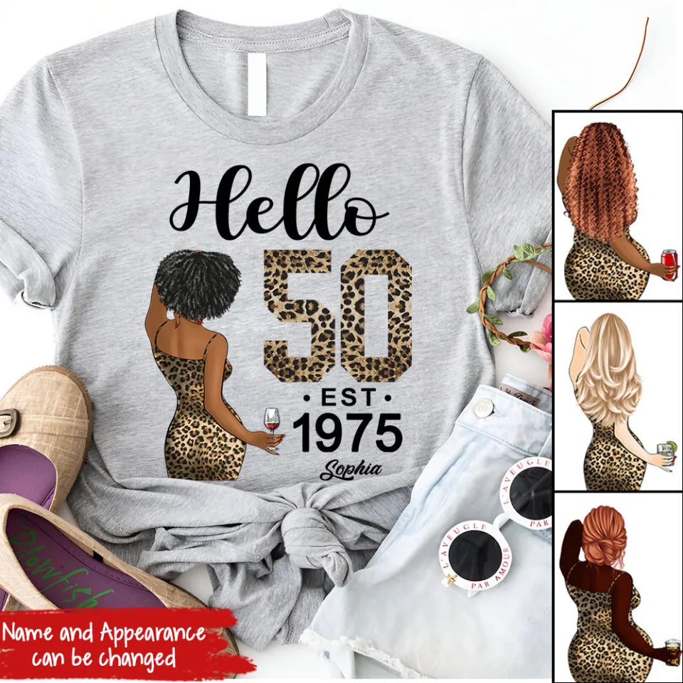 50th Birthday Shirts, Custom Birthday Shirts, Turning 50 Shirt, Gifts For Women Turning 50, 50 And Fabulous Shirt, 1975 Shirt, 50th Birthday Shirts For Her