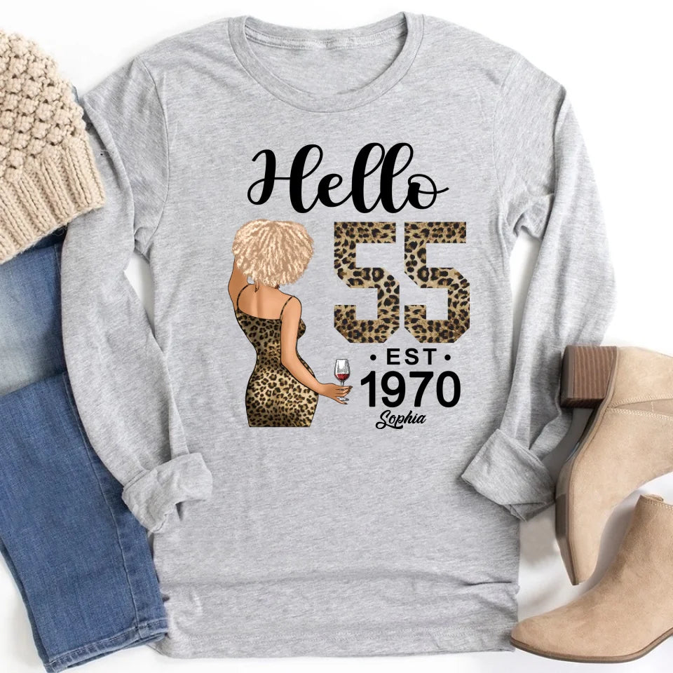 Chapter 55, Fabulous Since 1970 55th Birthday Unique T Shirt For Woman, Custom Birthday Shirt, Her Gifts For 55 Years Old , Turning 55 Birthday Cotton Shirt