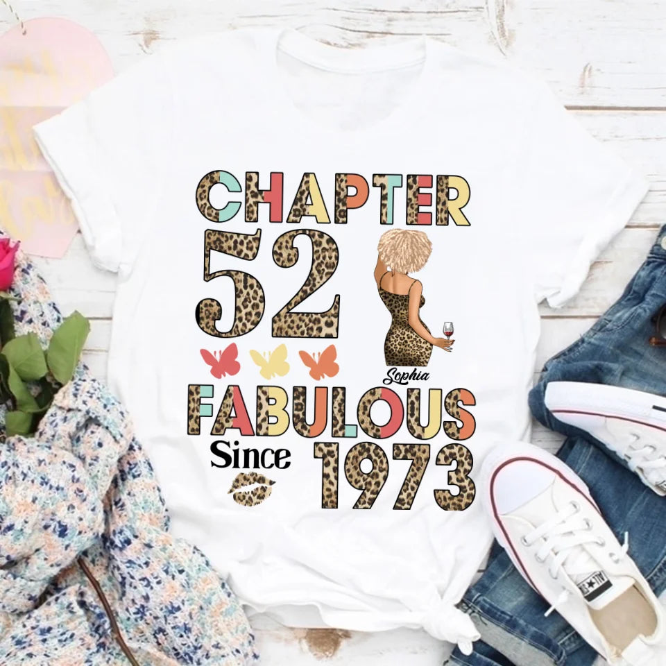 52nd Birthday Shirts For Her, Personalised 52nd Birthday Gifts, 1973 T Shirt, 52 And Fabulous Shirt, 52nd Birthday Shirt Ideas, Gift Ideas 52nd Birthday Woman