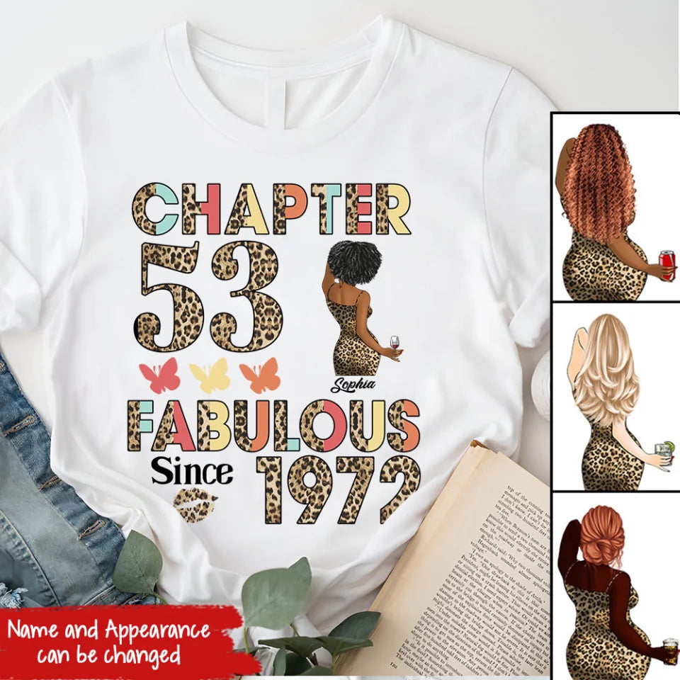 Chapter 53, Fabulous Since 1972 53th Birthday Unique T Shirt For Woman, Custom Birthday Shirt, Her Gifts For 53 Years Old , Turning 53 Birthday Cotton Shirt