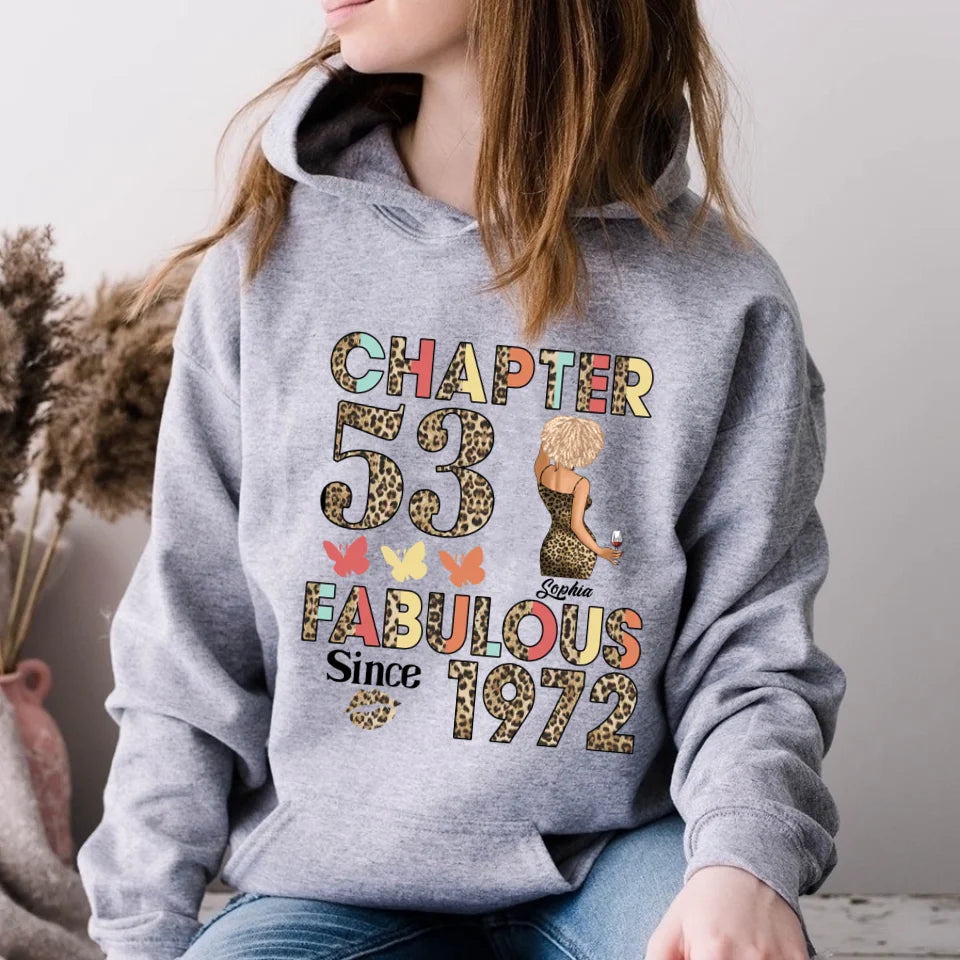 Chapter 53, Fabulous Since 1972 53th Birthday Unique T Shirt For Woman, Custom Birthday Shirt, Her Gifts For 53 Years Old , Turning 53 Birthday Cotton Shirt
