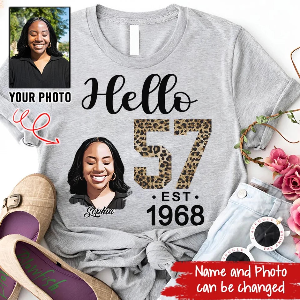 57th Birthday Shirts, Custom Birthday Shirts, Turning 57 Shirt, Gifts For Women Turning 57, 57 And Fabulous Shirt, 1968 Shirt, 57th Birthday Shirts For Her