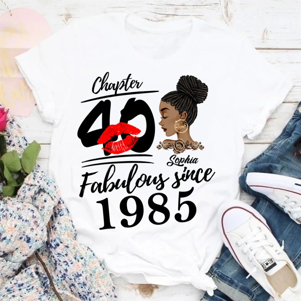 40th Birthday Shirts, Custom Birthday Shirts, Turning 40 Shirt, Gifts For Women Turning 40, 40 And Fabulous Shirt, 1985 Shirt, 40th Birthday Shirts For Her