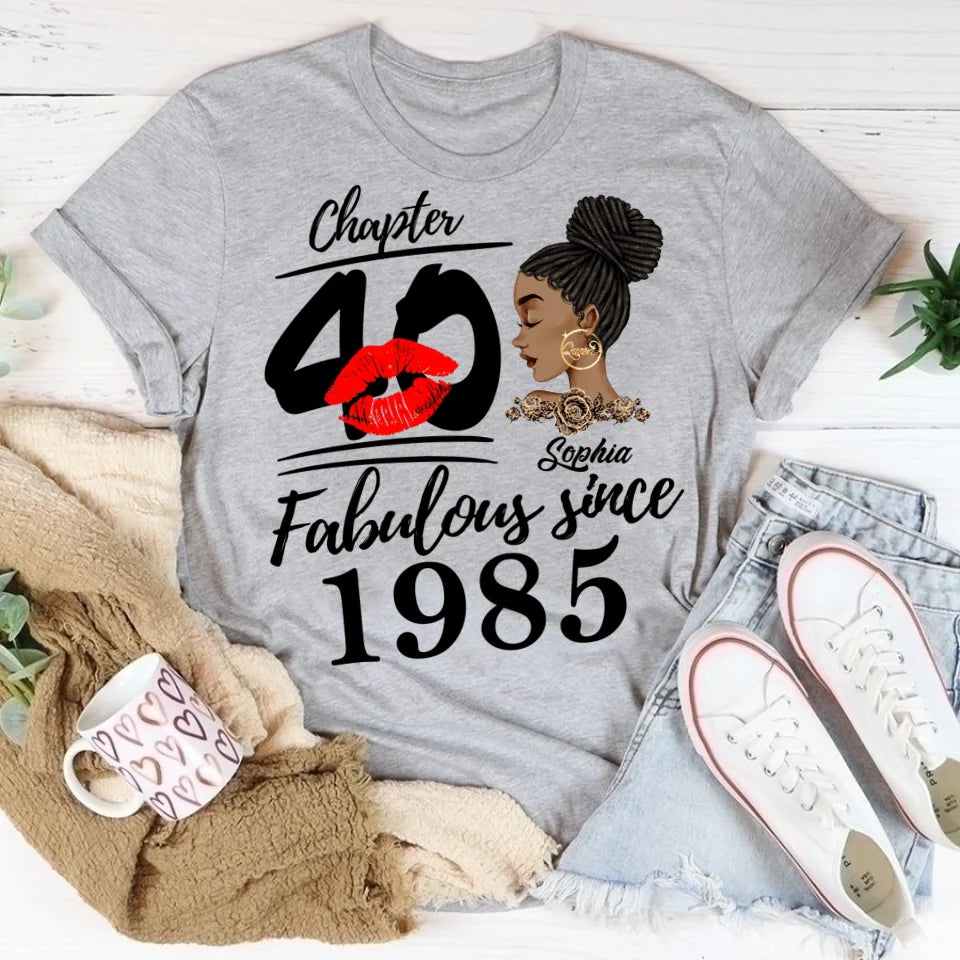 40th Birthday Shirts, Custom Birthday Shirts, Turning 40 Shirt, Gifts For Women Turning 40, 40 And Fabulous Shirt, 1985 Shirt, 40th Birthday Shirts For Her
