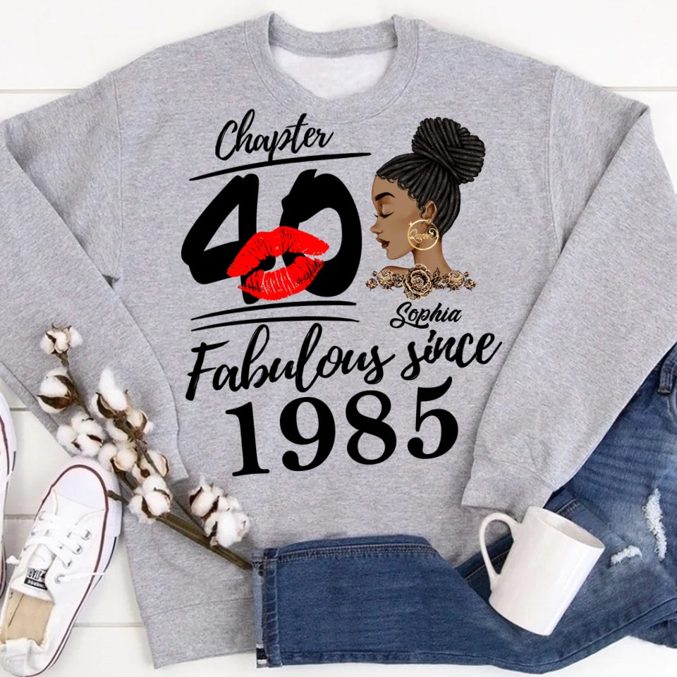 40th Birthday Shirts, Custom Birthday Shirts, Turning 40 Shirt, Gifts For Women Turning 40, 40 And Fabulous Shirt, 1985 Shirt, 40th Birthday Shirts For Her