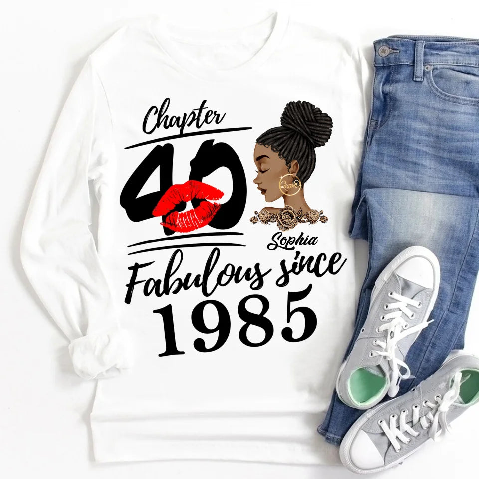 40th Birthday Shirts, Custom Birthday Shirts, Turning 40 Shirt, Gifts For Women Turning 40, 40 And Fabulous Shirt, 1985 Shirt, 40th Birthday Shirts For Her
